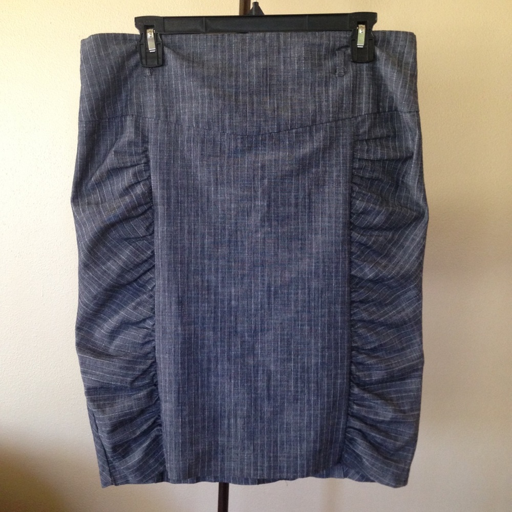 Blue-gray Striped Skirt